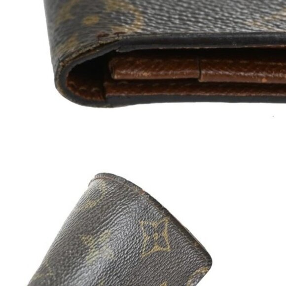 LOUIS VUITTON LV Logo 2 Set Bifold Wallet Monogram Leather Brown 02TA216 - Picture 9 of 9